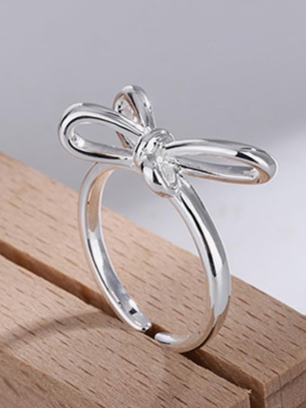 Vintage Silver Bow Adjustable Ring
